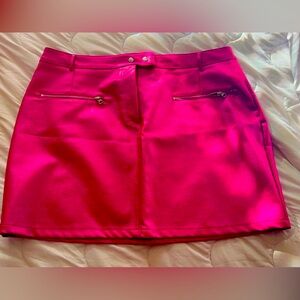 Barbie pink leather skirt size 2x